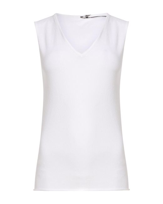 Pierantonio Gaspari White Cream Tank Top Viscose, Polyamide