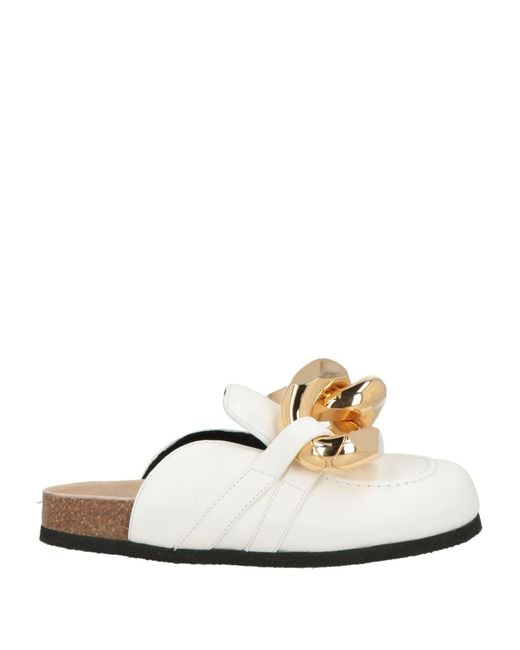 J.W. Anderson White Mules & Clogs Leather