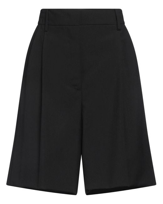 Valentino Garavani Black Shorts & Bermuda Shorts Wool