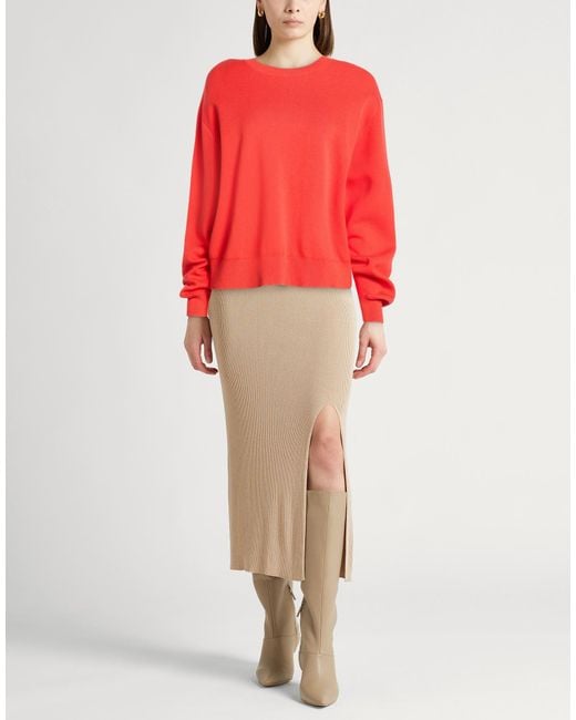 Alysi Red Crème Sweater Viscose, Cotton, Polyamide