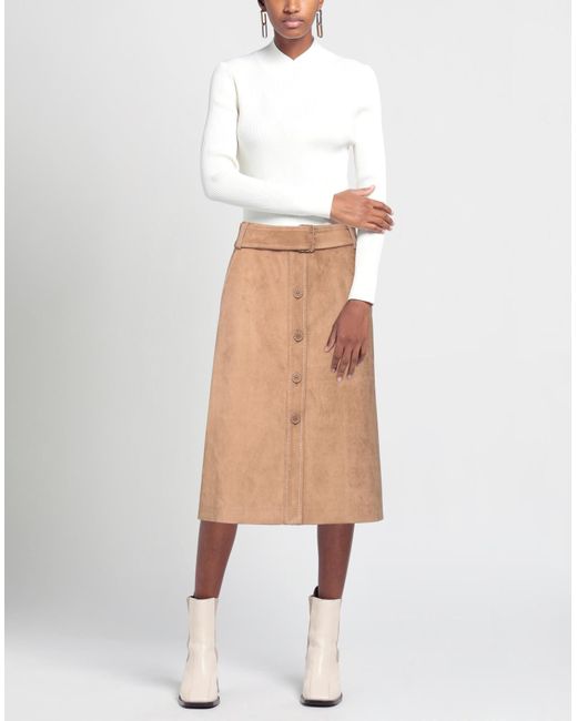 Boutique Moschino Natural Midi Skirt