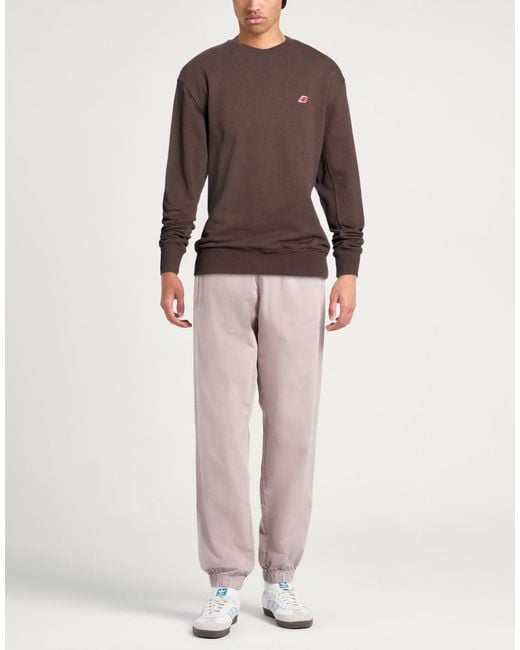 New Balance Brown Dark Sweatshirt Cotton for men