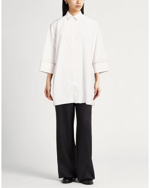 Peserico White Shirt Cotton, Polyester