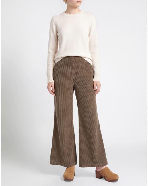 Maliparmi Brown Pants Cotton, Elastane