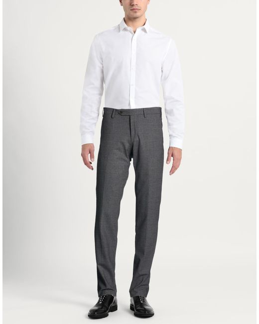 Germano Gray Pants Virgin Wool, Elastane for men