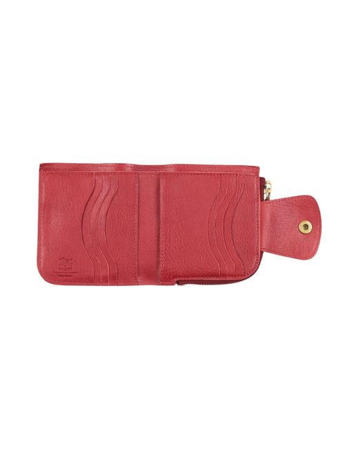 Il Bisonte Red Wallet Leather