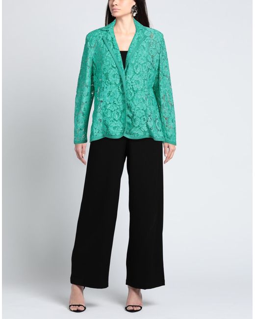 Clips More Green Blazer Polyamide, Cotton, Viscose