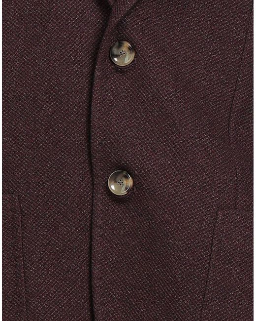 Sartoria Latorre Brown Blazer Cotton, Wool for men