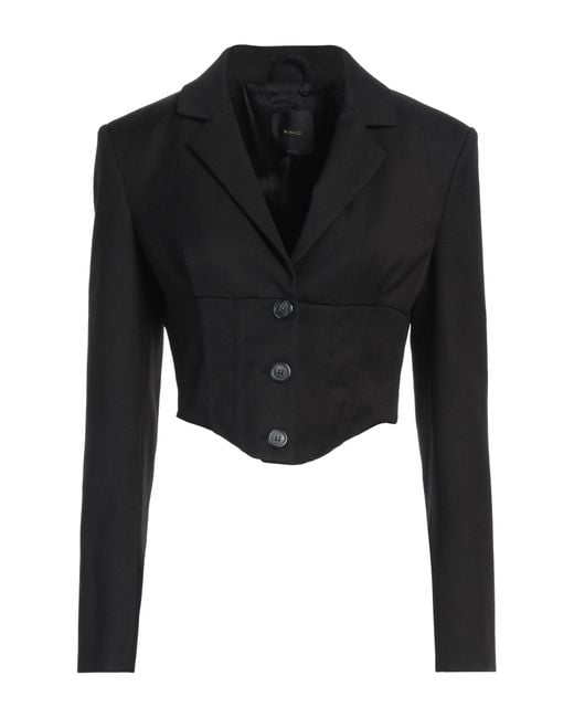 Pinko Black Blazer Polyester, Viscose, Elastane