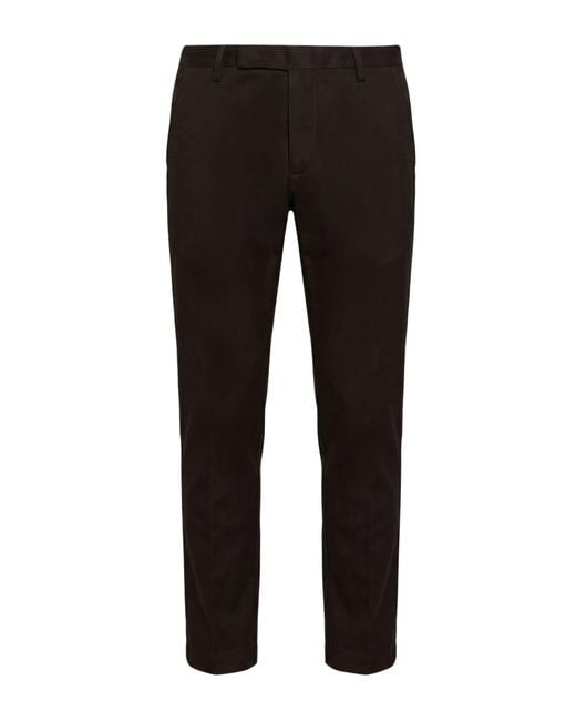 Entre Amis Black Dark Pants Cotton, Elastane for men