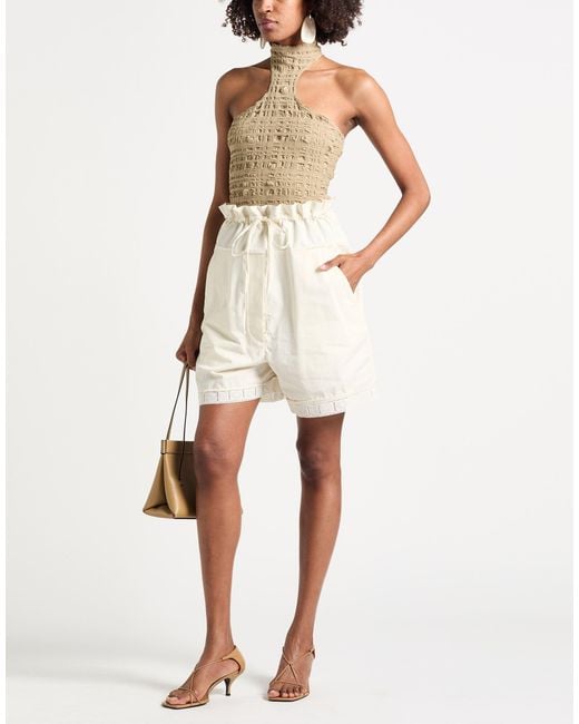 Lanvin Natural Shorts & Bermuda Shorts Cotton