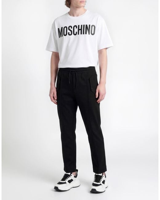 Moschino Black Pants Cotton, Elastane for men