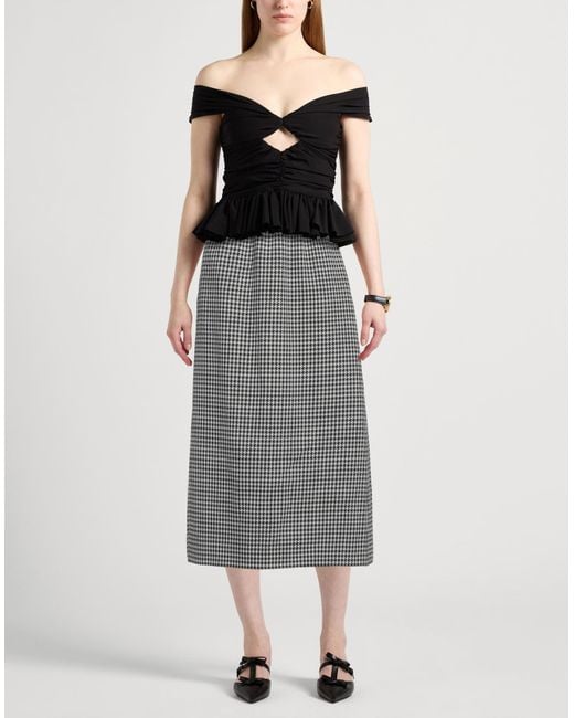 Dior Blue Midi Skirt Wool