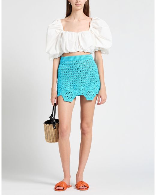 Alanui Blue Mini Skirt