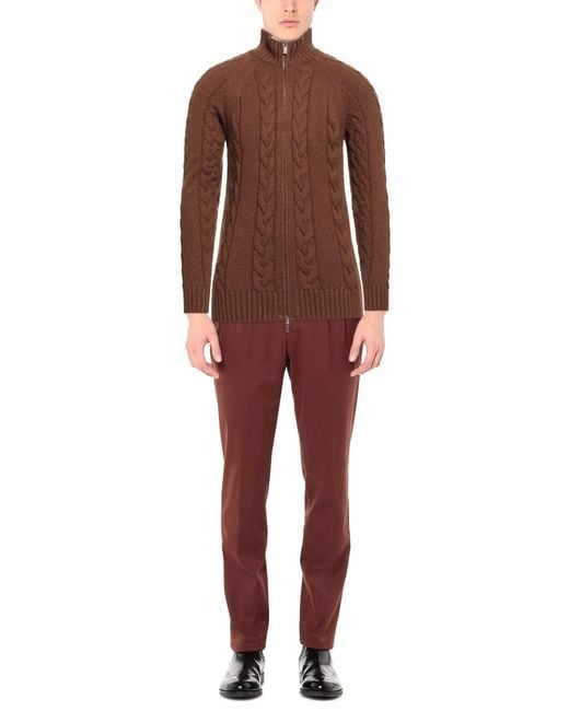 Moorer Brown Cardigans for men