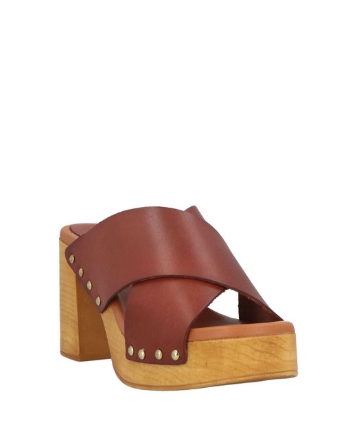 SOFIA MARE Brown Sandals Leather
