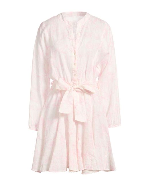 120% Lino Pink Midi Dress Linen