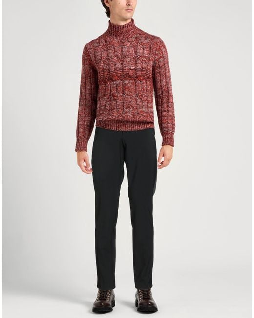 Dondup Black Pants Polyester, Virgin Wool, Elastane for men