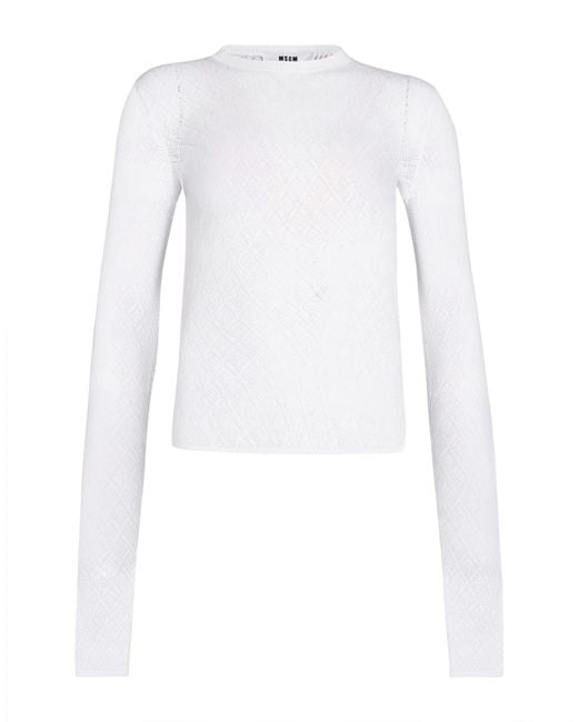 MSGM White Jumper