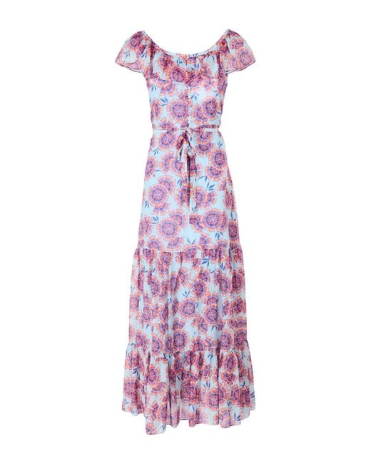 Saloni Purple Maxi Dress