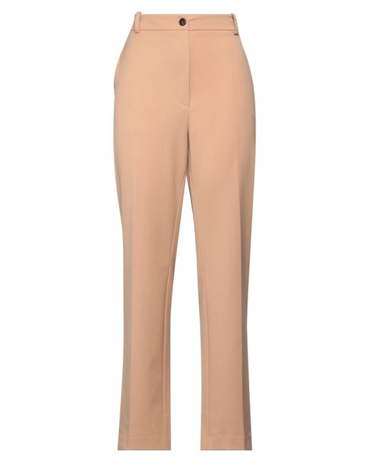 Suoli White Pants Polyester, Virgin Wool, Elastane