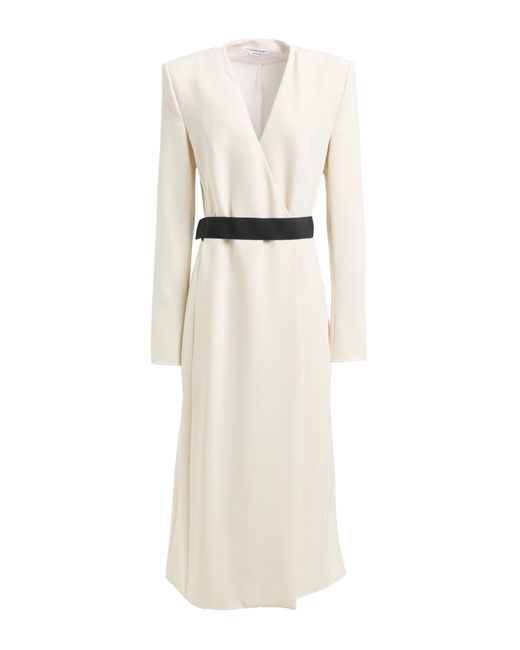 ALESSANDRO VIGILANTE White Midi-Kleid