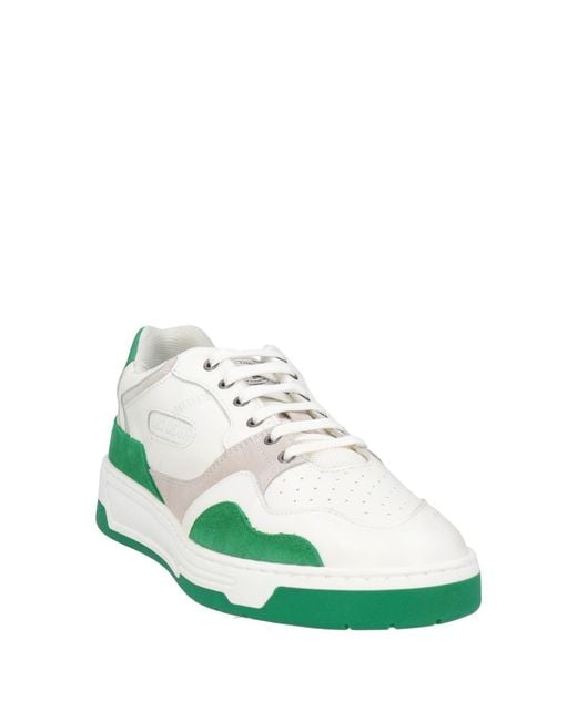 Les Deux Green Sneakers Leather, Textile Fibers for men