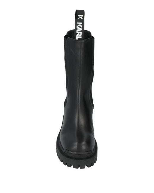 Karl Lagerfeld Black Ankle Boots Leather