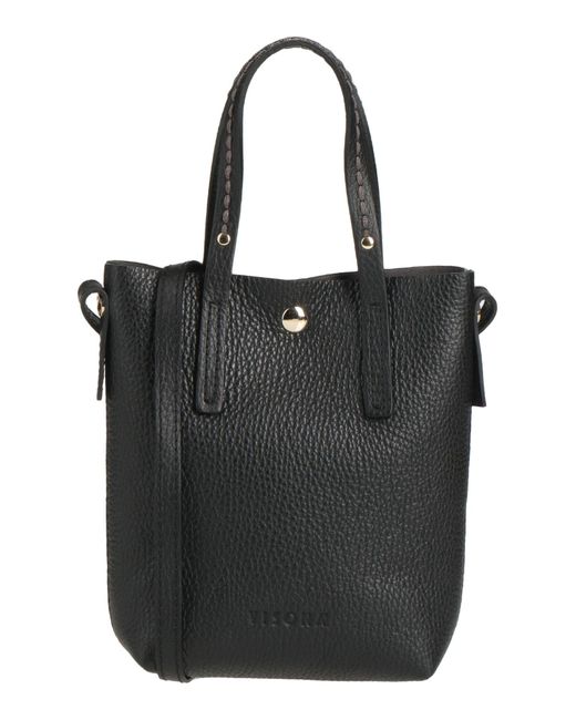 Plinio Visona' Black Handbag Leather