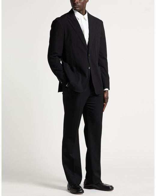 Lardini Black Blazer Cotton, Elastane for men