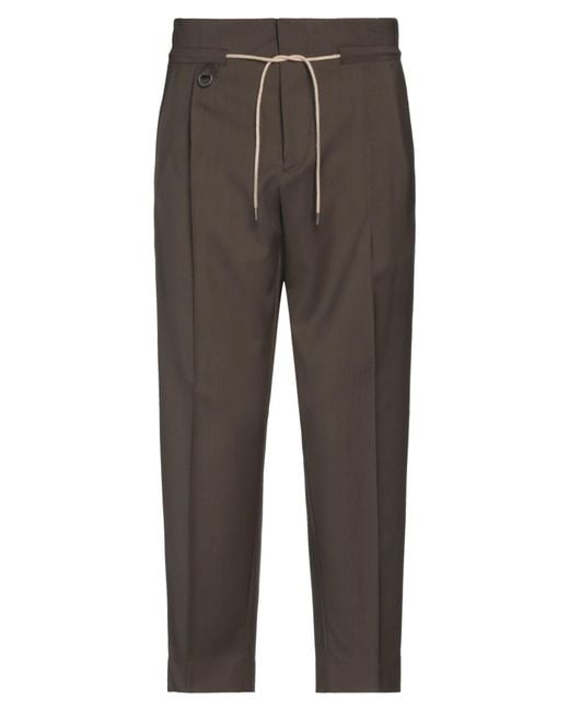 BE ABLE Gray Pants Virgin Wool, Elastane for men