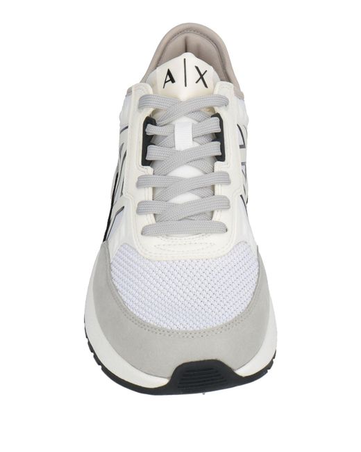 ARMANI EXCHANGE White Sneakers Polyester, Polyurethane for men