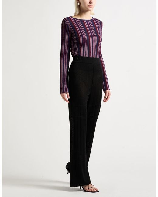 Nenette Black Pants Viscose, Polyester