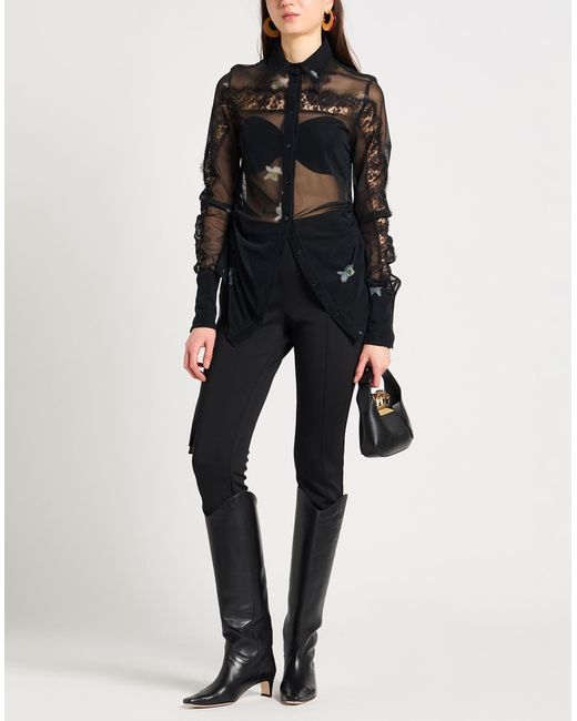 REIMAGINE PINKO x PATRICK MCDOWELL Black Shirt Polyamide, Elastane