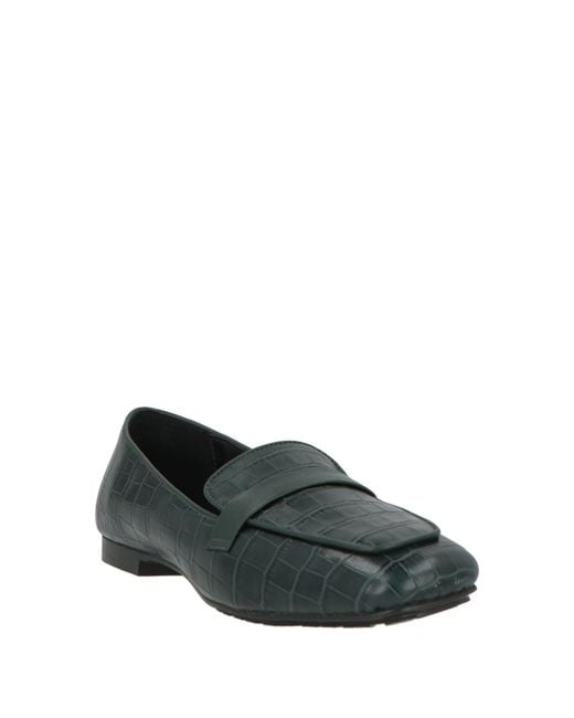 SEBAS. Green Loafers Leather