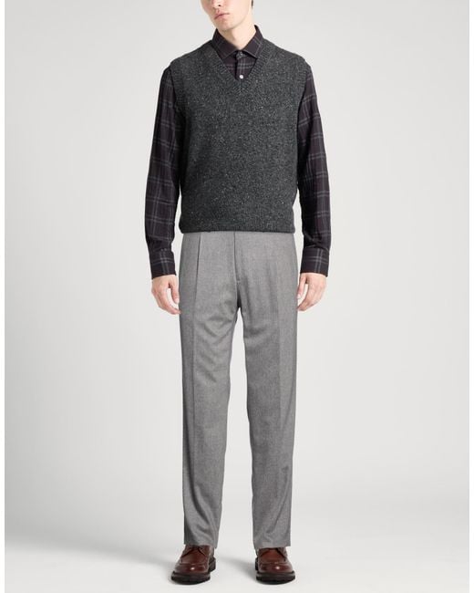 Santaniello Gray Pants Wool for men