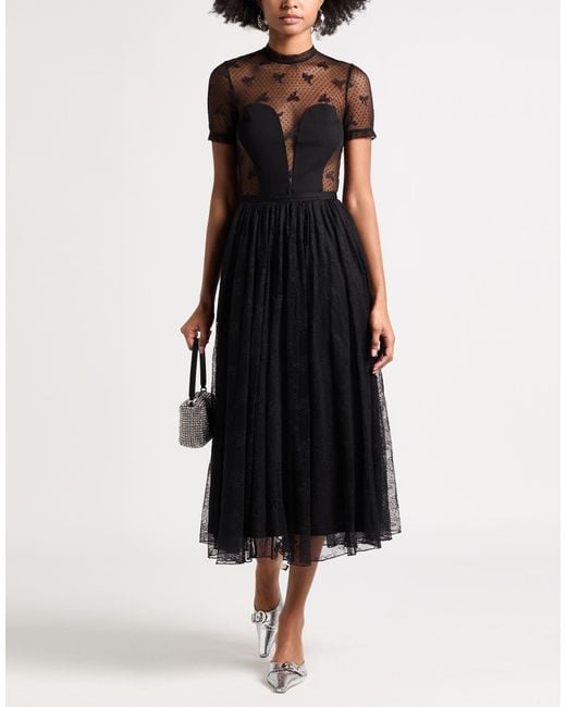 ROTATE BIRGER CHRISTENSEN Black Midi Skirt