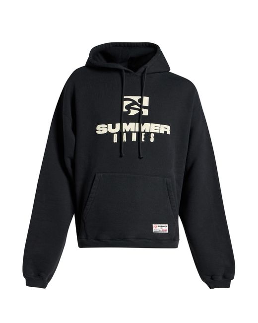 SUMMER GAMES Black Sweatshirt Recycled Cotton for men