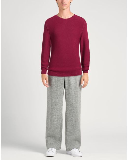 Officina 36 Red Sweater Acrylic, Merino Wool for men