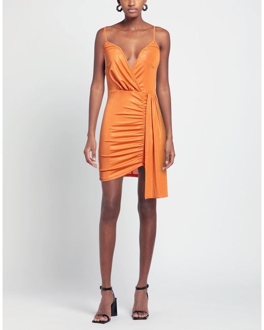 Gaelle Paris Orange Mini Dress