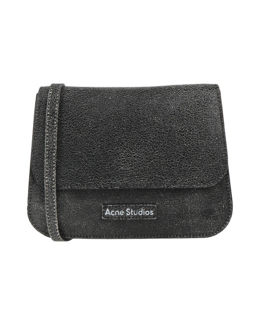 Acne Black Steel Cross-Body Bag Leather