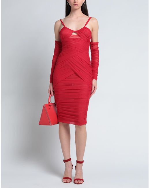 Vestido midi Dolce & Gabbana de color Red