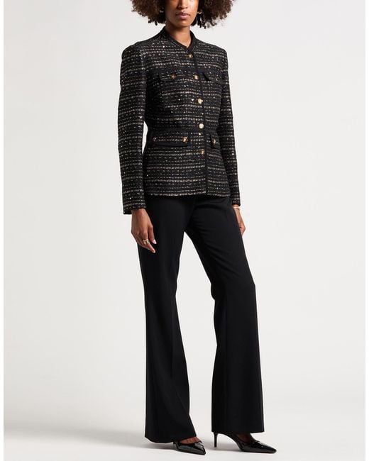 Giambattista Valli Black Jacket Wool, Polyester, Synthetic Fibers, Pvc