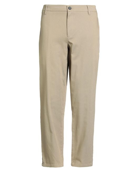 Solid Natural Pants Cotton, Elastane for men