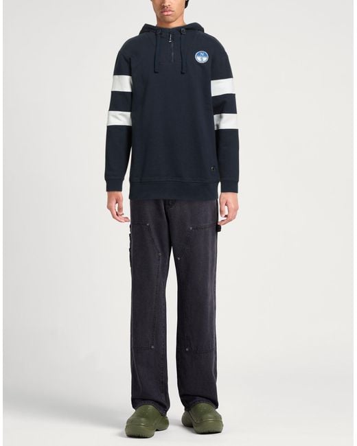 North Sails Blue Sweatshirt Cotton for men