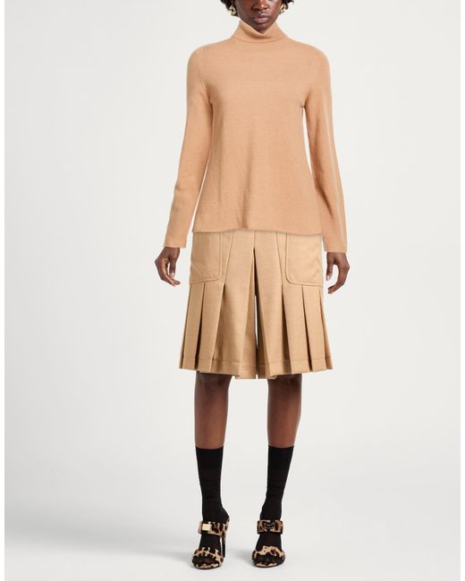 Kaos Natural Camel Turtleneck Wool