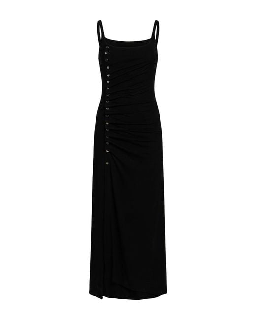 Rabanne Black Maxi Dress Viscose, Elastane