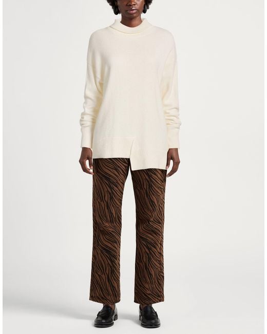 Alpha Studio White Ivory Turtleneck Wool, Viscose, Polyamide, Cashmere