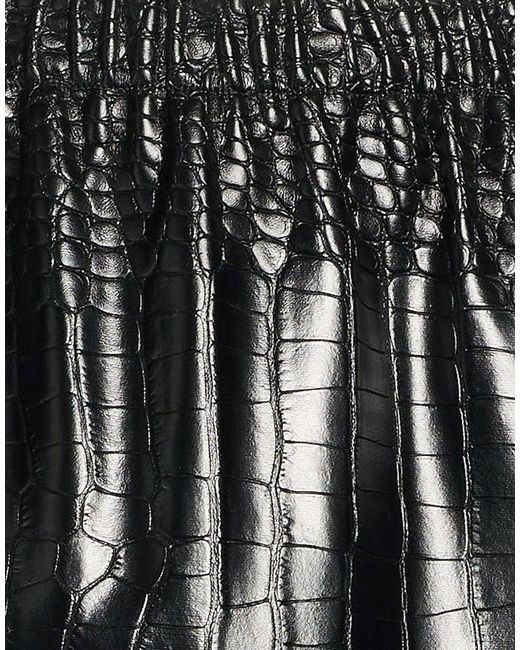 THE M.. Black Mini Skirt Polyurethane, Polyester