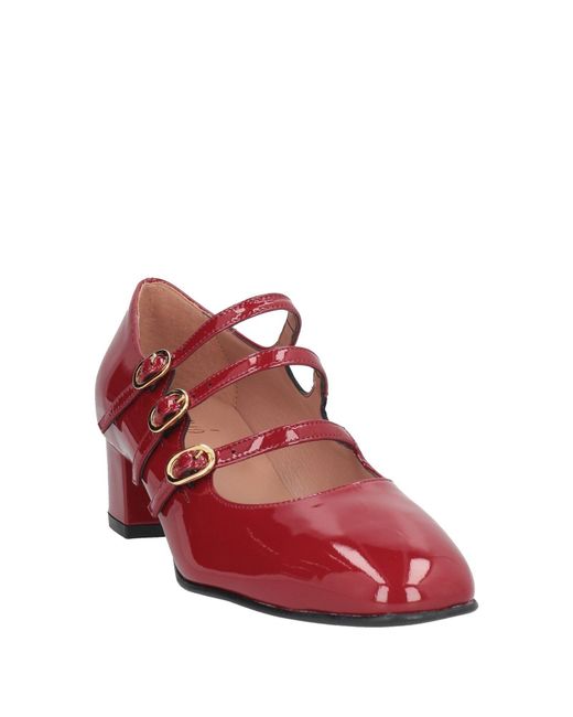 Ovyè Red Brick Pumps Leather